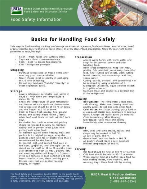 Basic Food Handling Guidelines