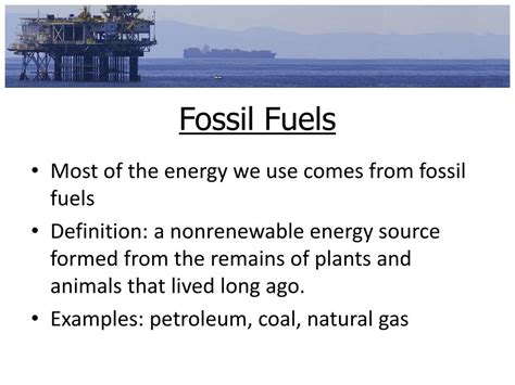 Basic Fossil Fuel Definition