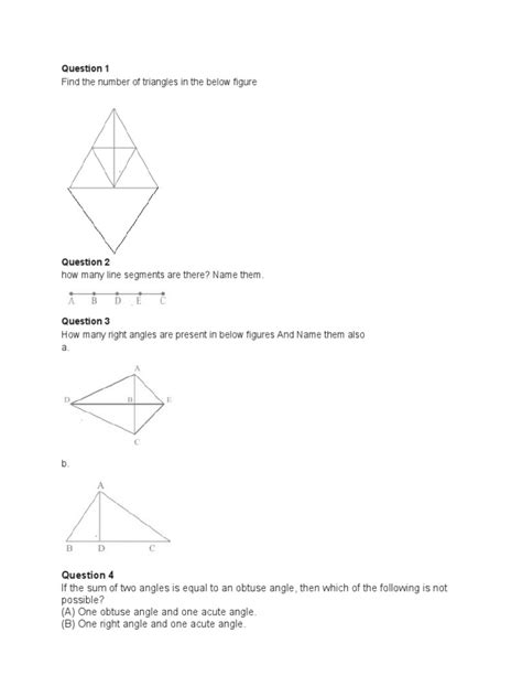 Basic Geometry Quiz Pdf