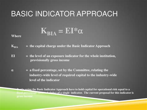 Basic Indicator Approach Basel