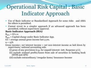 Basic Indicator Approach Operational Risk