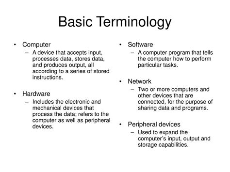 basic it terms and definitions
