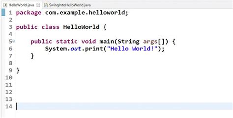 basic java code hello world
