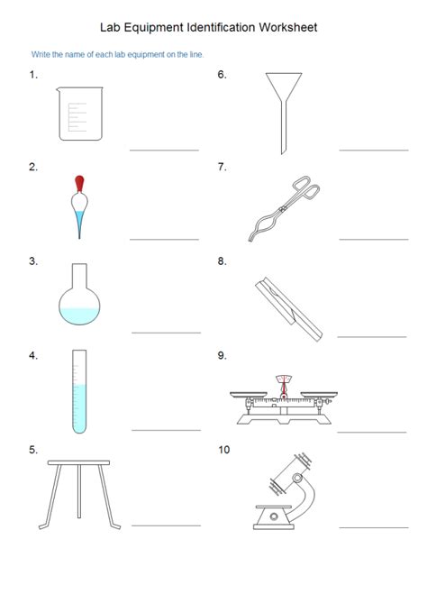 Basic Lab Equipment Worksheet