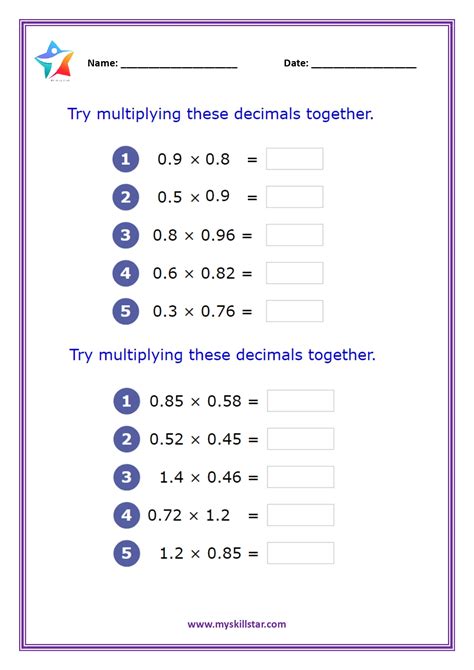 basic maths worksheet for class 5