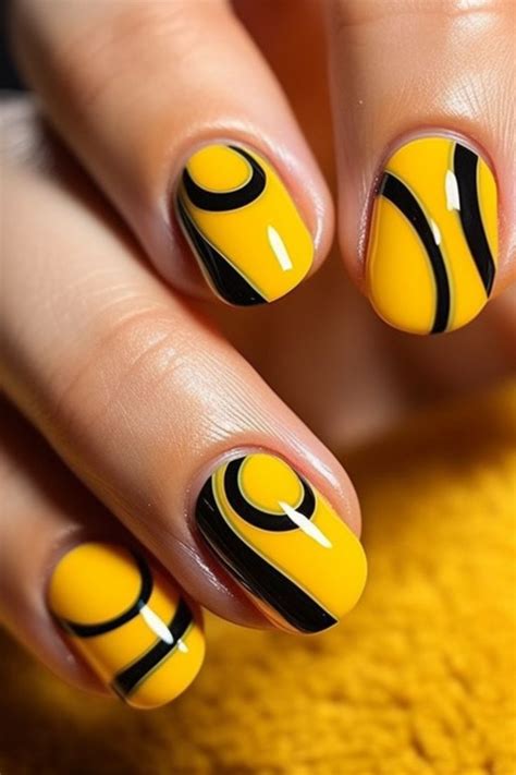 basic nail designs yellow