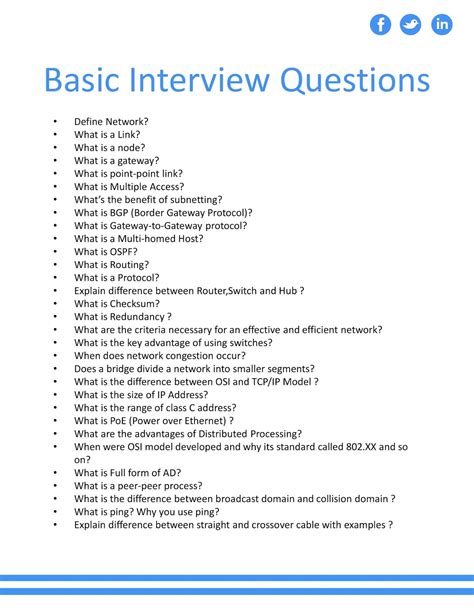 basic networking interview questions for freshers