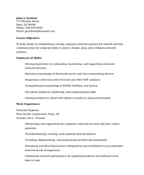 Basic Networking Resume