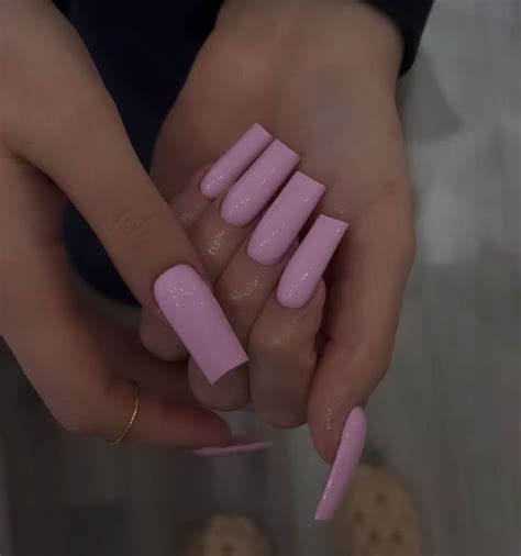Basic One Color Acrylic Nails Long