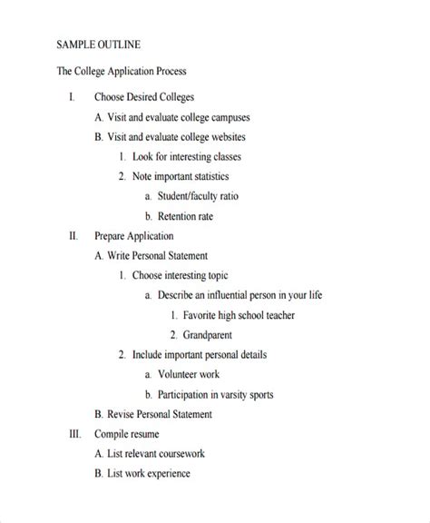 basic outline example