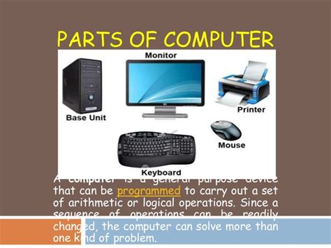 basic parts of computer powerpoint presentation