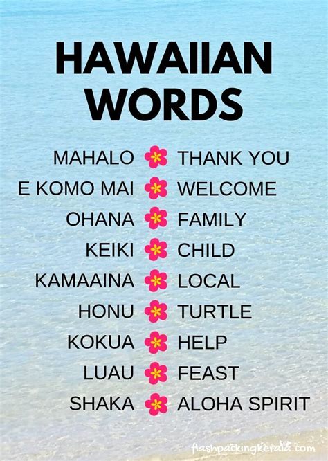 basic phrases in hawaiian