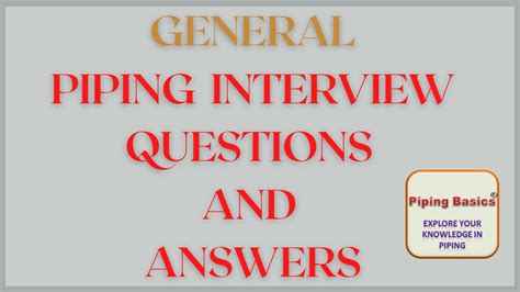 basic piping interview questions
