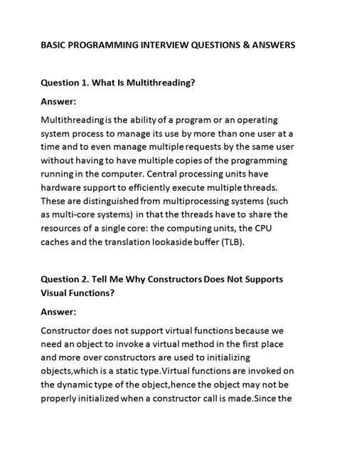 basic programming interview questions