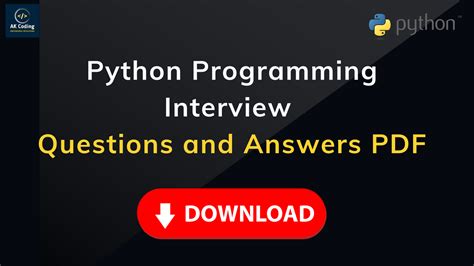 basic python programming interview questions and answers pdf