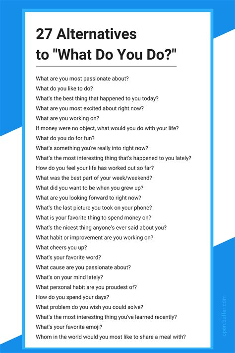basic questions to ask anyone