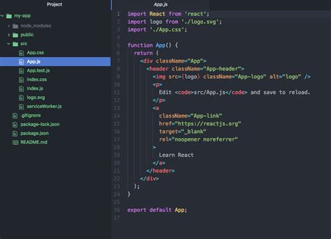 basic react app example