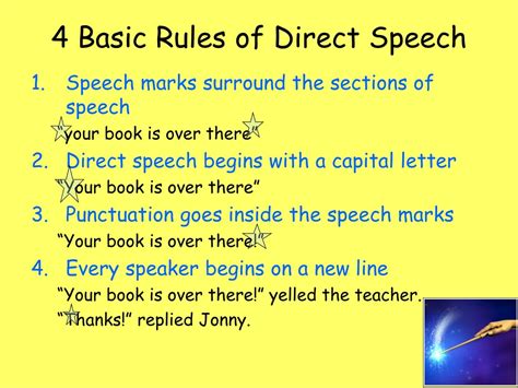 basic rules of direct speech