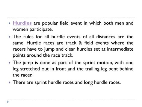 Basic Rules Of Hurdles