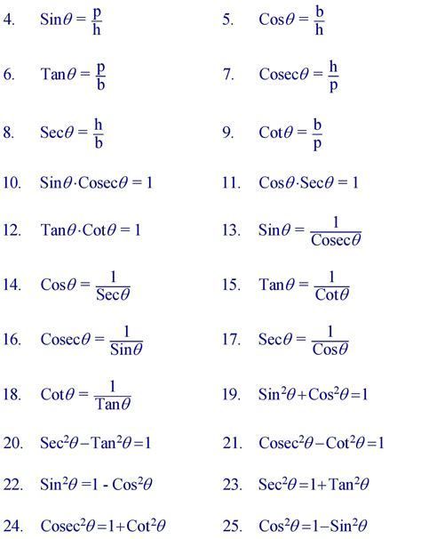 Basic Trigonometry Formula