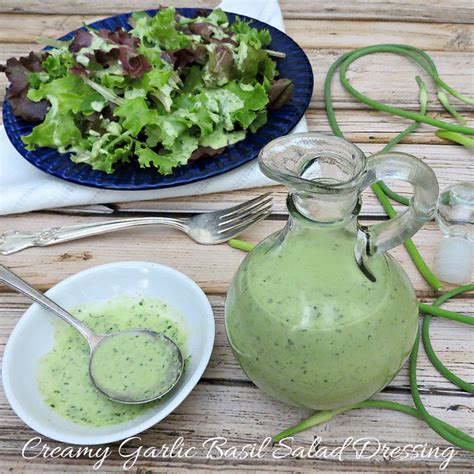 Basil Garlic Salad Dressing