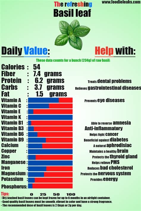 Basil Leaves Nutritional Value
