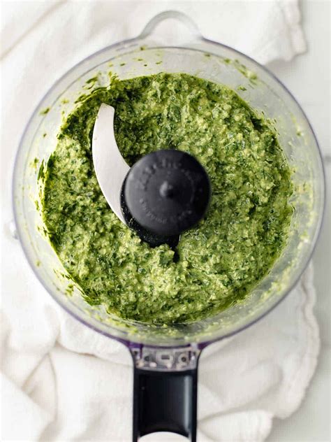 Basil Pesto In Food Processor