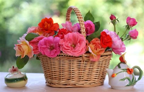 Basket Full Of Flowers