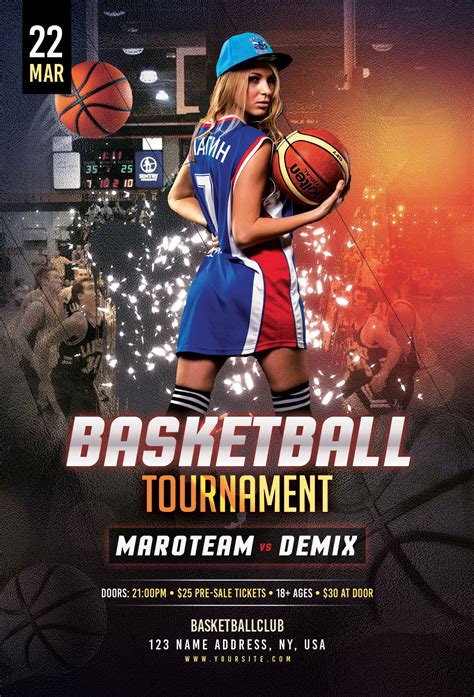 Basketball Tryouts Flyer Template PosterMyWall