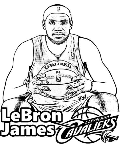 basketball coloring page lebron james