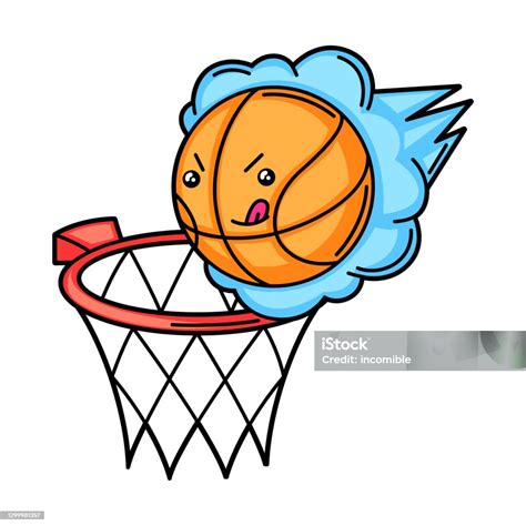 Basketball Korb Comic