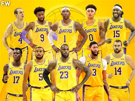 basketball players on the lakers