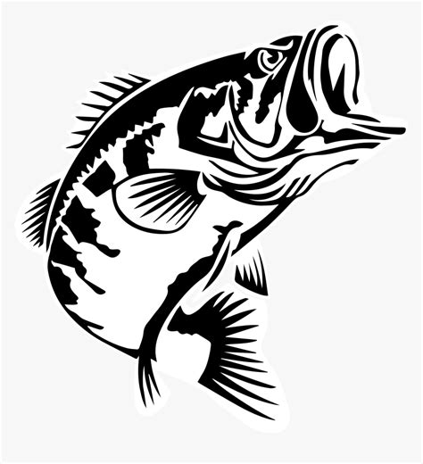 bass fish silhouette png