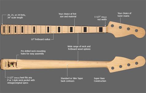 Bass Replacement Neck