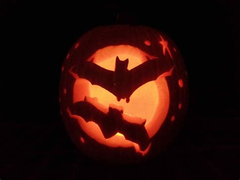 Bat Drawing On Pumpkin