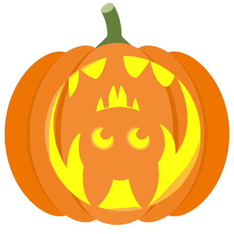 Bat Hanging Upside Down Pumpkin