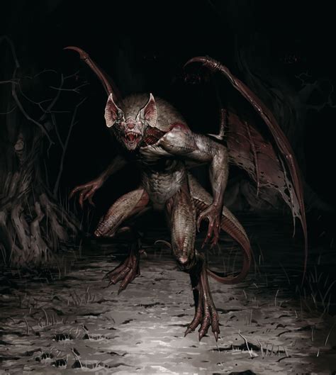 bat monster drawing