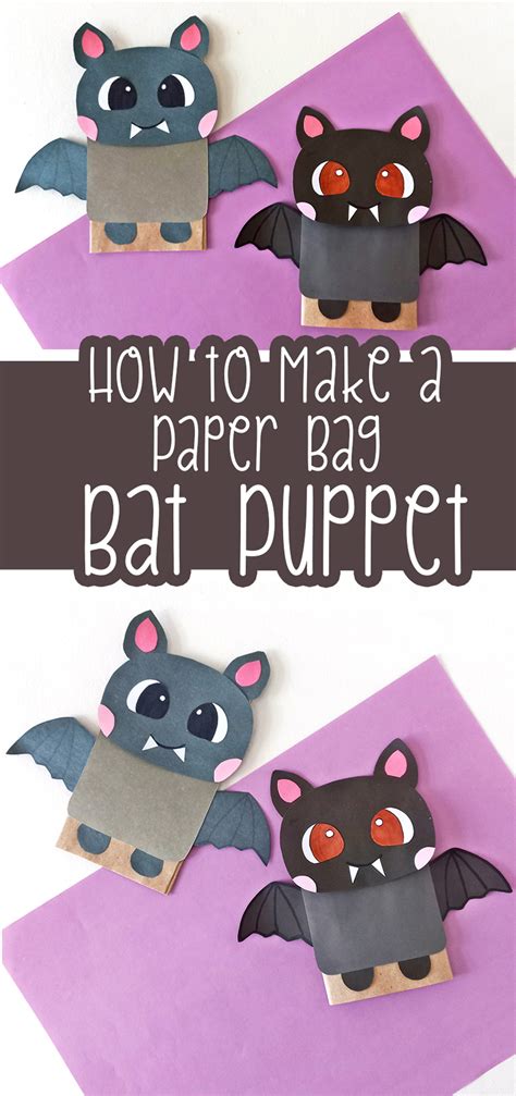 Bat Paper Bag Puppet