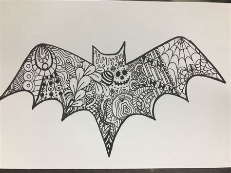 bat zentangle