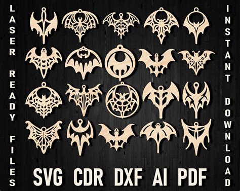 Download bat-earrings-template SVG