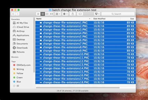 batch change file extension