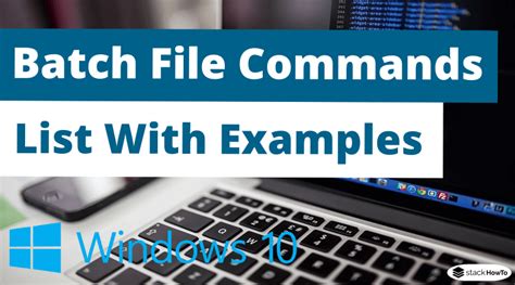 batch file commands list with examples