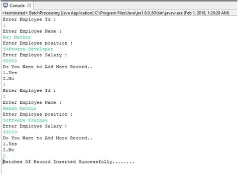 batch processing example java