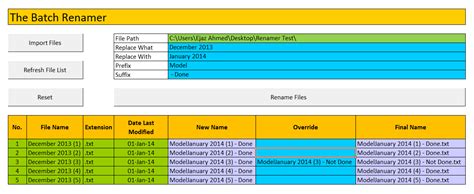 batch rename files from excel list