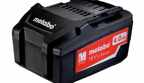 Metabo 625527000 18V 4.0Ah Liion Battery Twinpack
