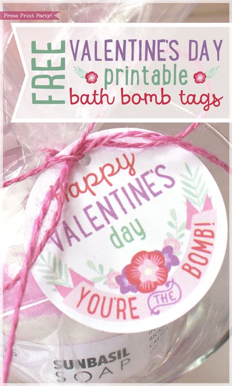 Bath Bomb printable Gift TAGS! My daughter was giving out h