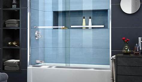 frameless bypass glass shower doors on tub oiled rubbed bronze - Google