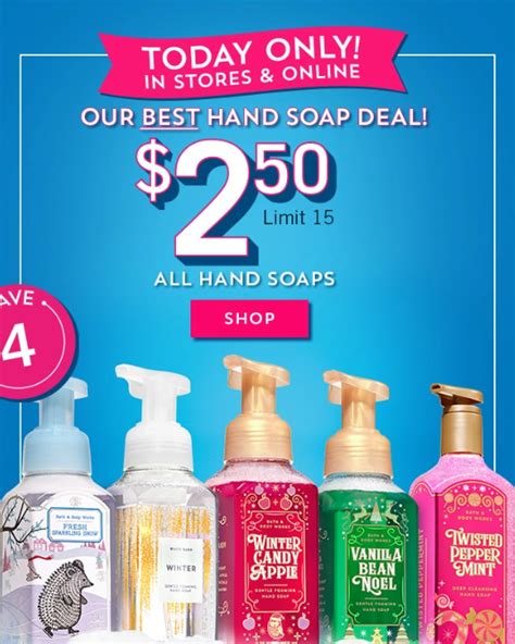 bath and body works $2 50 hand soap sale 2023