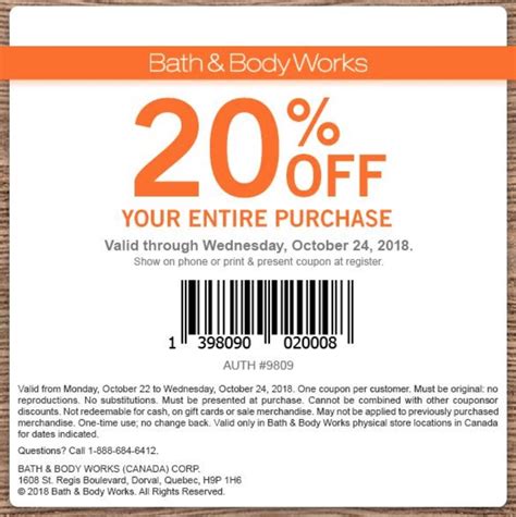 bath and body works coupons 20% off online