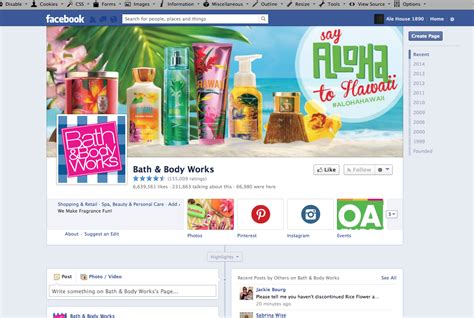 bath and body works facebook page